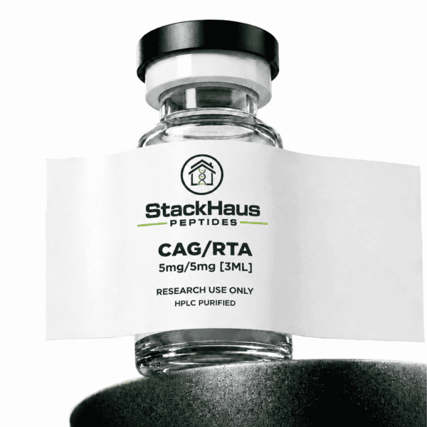 StackHaus CAG/RTA research peptide vial, 5mg/5mg [3ML]