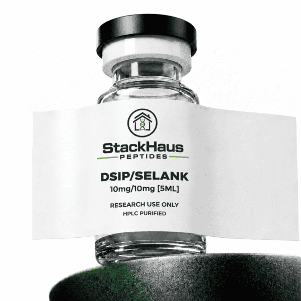 StackHaus DSIP/Selank research peptide vial, 10mg/10mg [5ML]